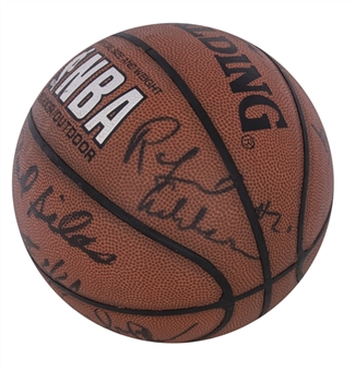 1992-93 New Jersey Nets Team Signed Basketball With 14 Signatures Including Dražen Petrovic (Beckett)